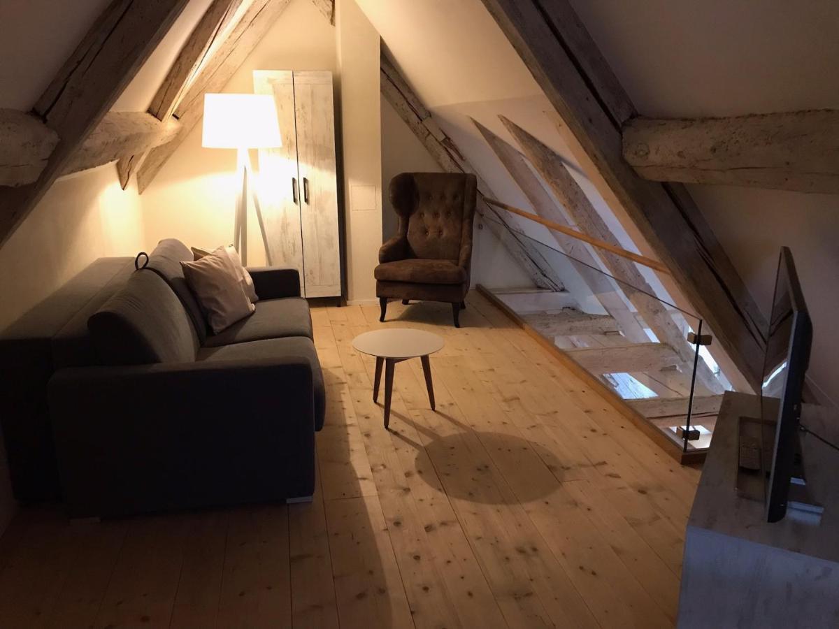 Baumgartners Dreiseithof - Historisch, Modern, Zentral Apartment บาดโครซิงเงน ภายนอก รูปภาพ