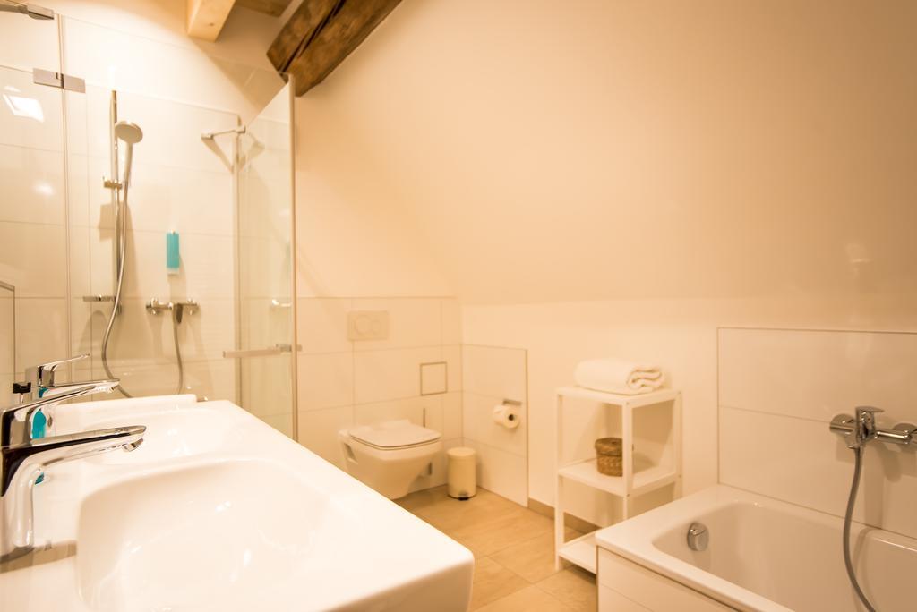 Baumgartners Dreiseithof - Historisch, Modern, Zentral Apartment บาดโครซิงเงน ภายนอก รูปภาพ